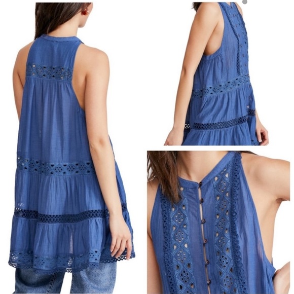 Tops - Free People Adelaide Boho Tunic Top Vest Size XL